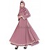 Layered designer abaya - Puce Pink Layered designer abaya - Puce Pink